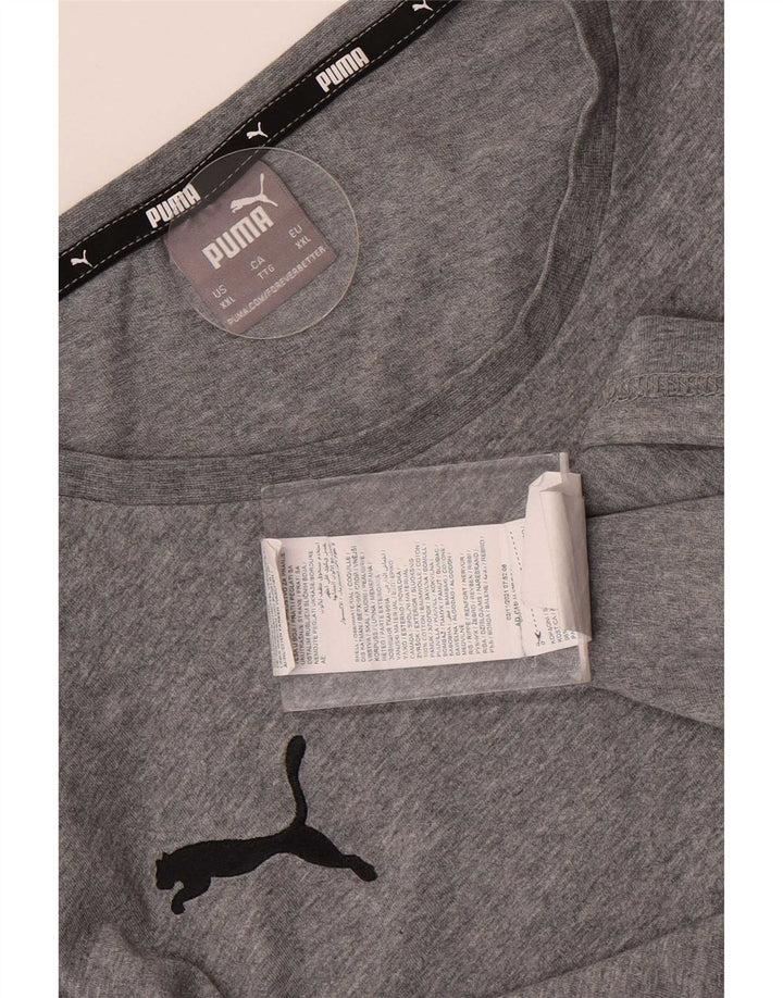Puma muška majica kratkih rukava 2XL sivi pamuk