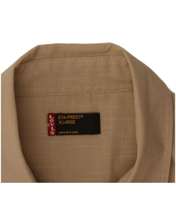 Levi's ženska majica kratkih rukava Sta-Prest UK 18 XL bež karirani