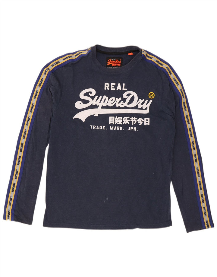 Superdry muška grafička majica dugih rukava srednje tamnoplava