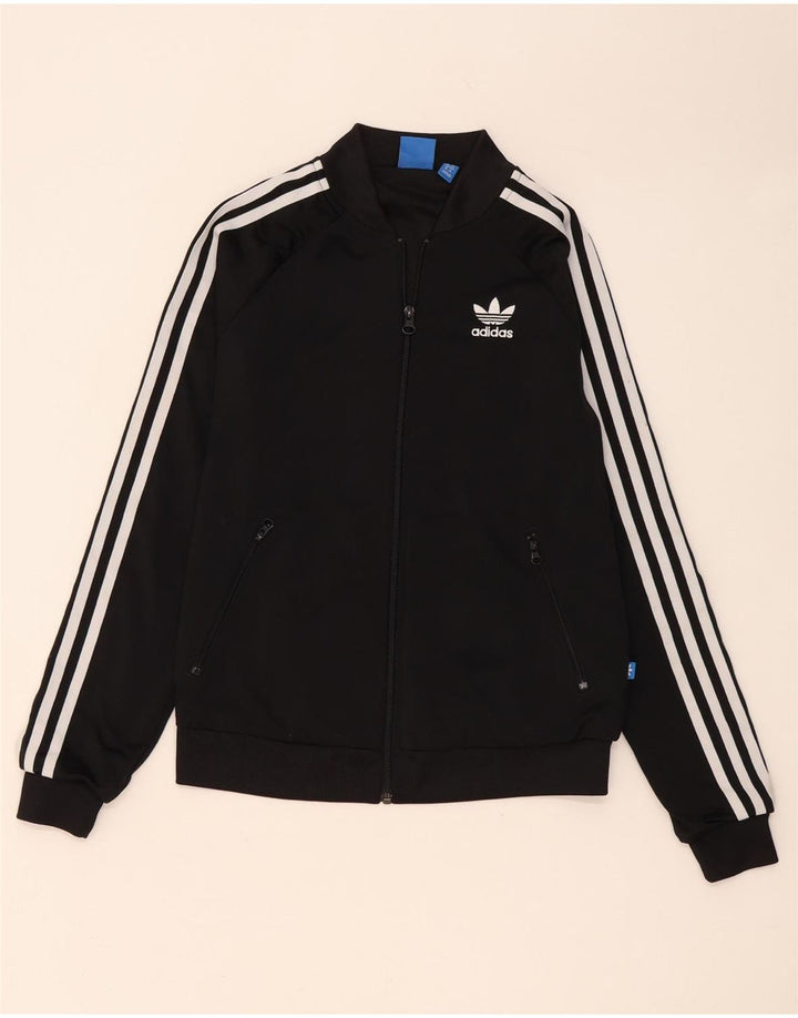 Adidas ženska gornja jakna s grafičkim motivima UK 8, mali crni poliester
