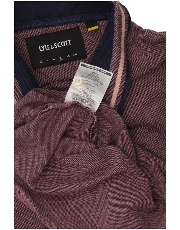Lyle & Scott muška polo majica velika ružičasta pamuk