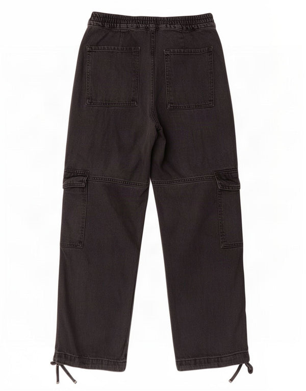 Zara ženske Cargo široke traperice male W26 L28 crne