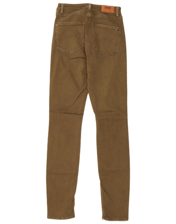 Ženske uske traperice visokog struka Tommy Hilfiger W27 L32 Kaki