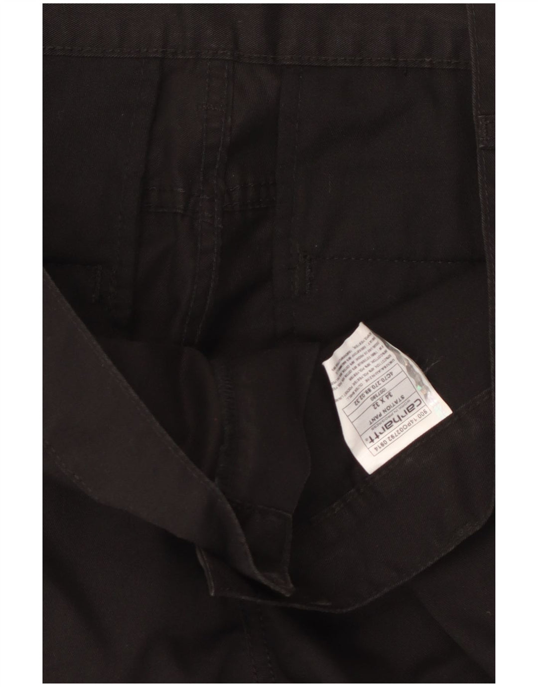 CARHARTT muške ravne chino hlače W34 L32 crni pamuk