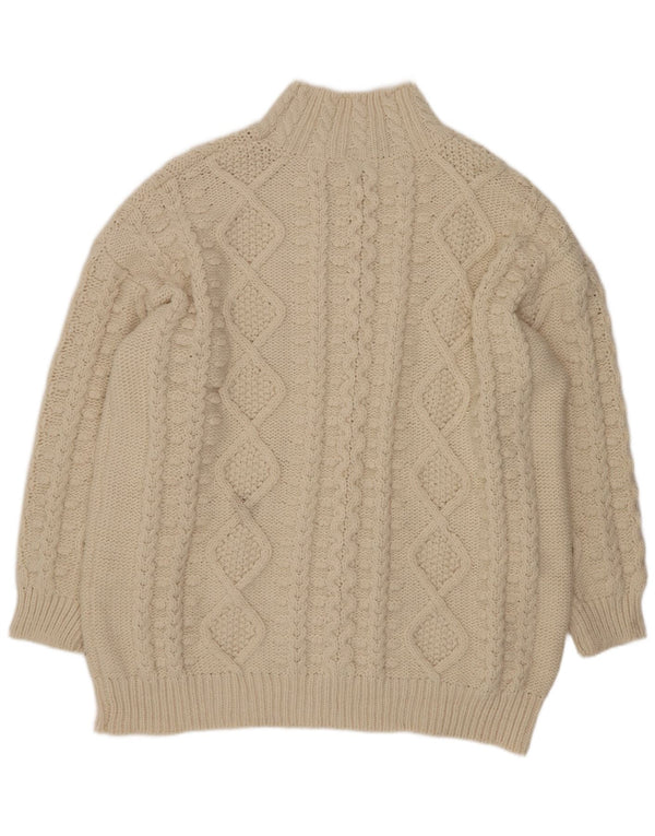 Zara ženski pulover s velikim ovratnikom UK 16 Large Beige