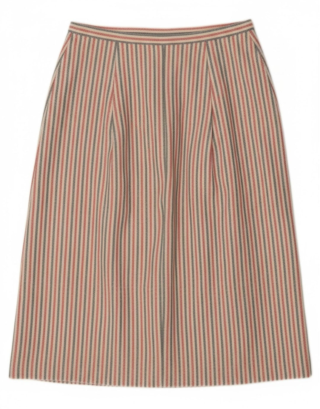 Vintage ženska midi suknja W27 male raznobojne pruge