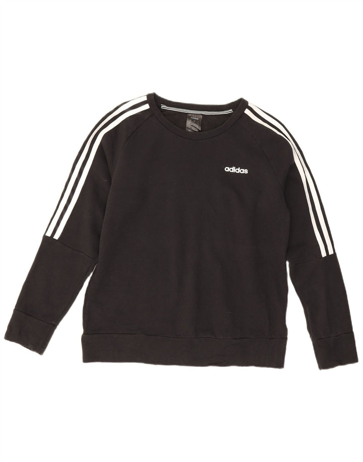 Adidas Ženska majica s kratkim rukavima UK 12/14 Srednje crni pamuk