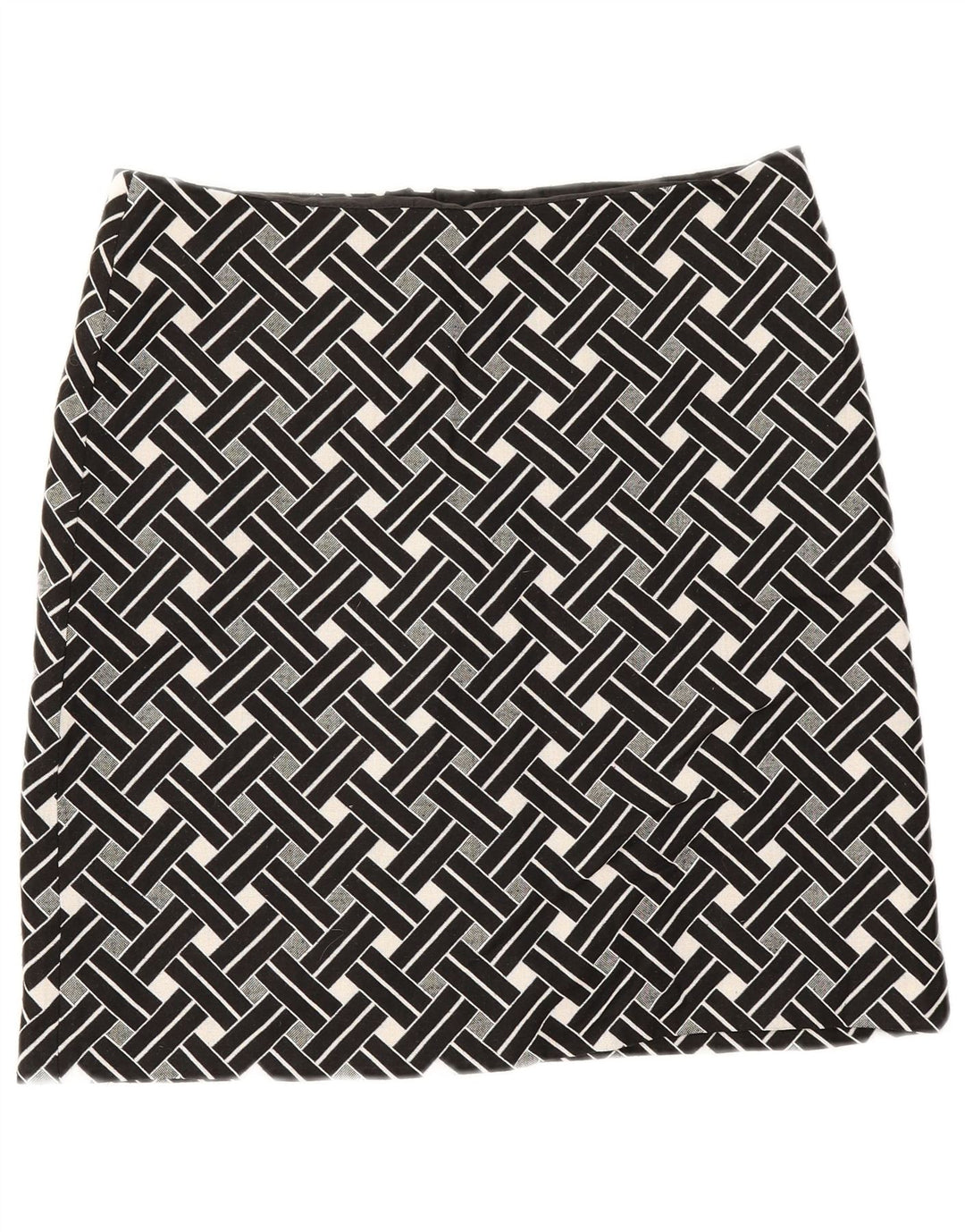 Marks & Spencer ženska ravna suknja UK 12 srednje W32 crna geometrijska