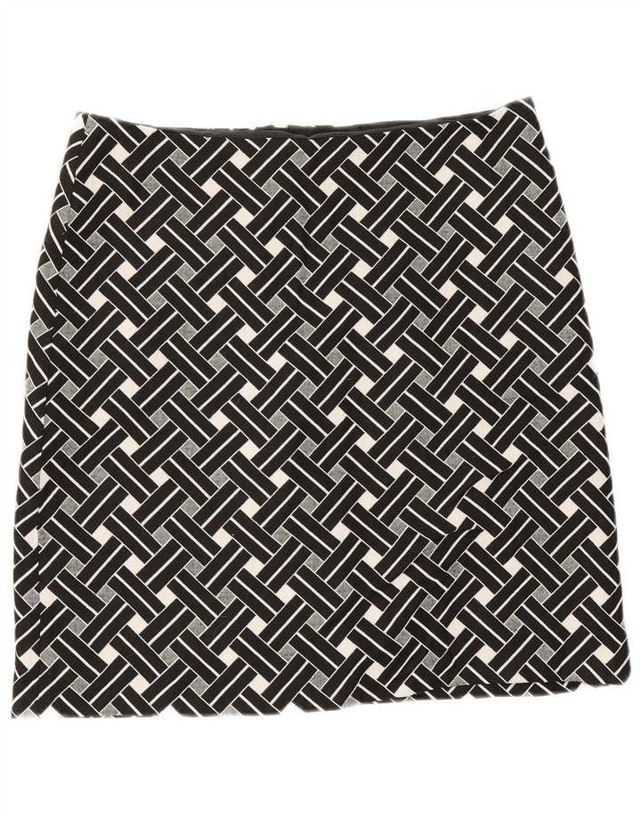 Marks & Spencer ženska ravna suknja UK 12 srednje W32 crna geometrijska