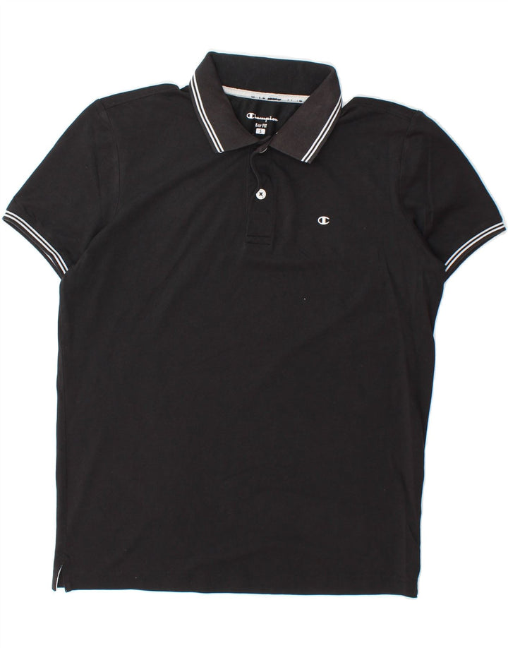 CHAMPION Mens Easy Fit Polo Shirt Small Black Vintage Champion and Second-Hand Champion from Messina Hembry 