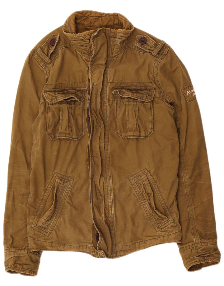 ABERCROMBIE & FITCH Muška vojna jakna UK 36 Mala kaki boja