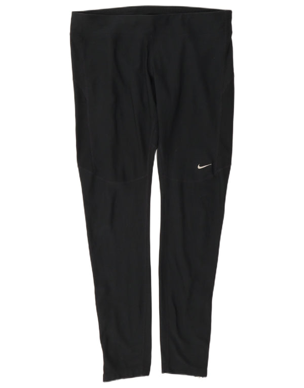 Nike Ženske Dri Fit Leggings UK 14 Large Navy Blue Poliester