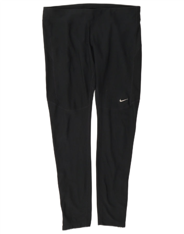 Nike Ženske Dri Fit Leggings UK 14 Large Navy Blue Poliester