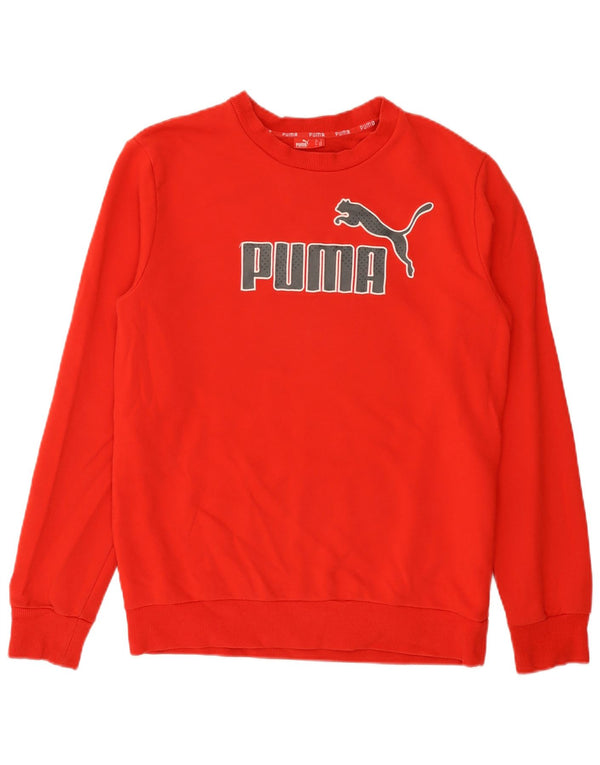 Puma Mens Graphic Sweatshirt Jumper Medium Red Cotton