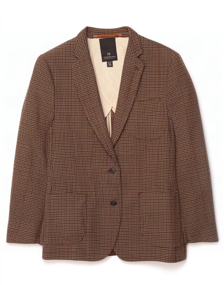 Scotch & Soda Muška jakna sa 2 gumba IT 52 XL Smeđa vunena hrskava zuba