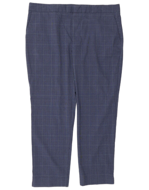 Zara ženske hlače s ravnim odijelom EU 44 XL W34 L27 tamnoplave ptičje zube