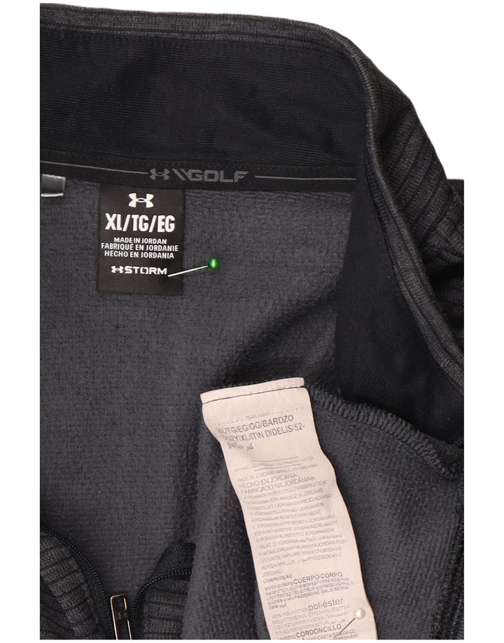 Under Armour muška trenirka s patentnim izrezom i trenirkom Storm-fit XL, siva na pruge