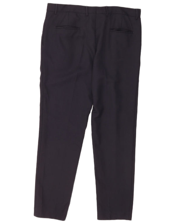 Hugo Boss muške hlače s štipaljkama UK 54 2XL W38 L32 tamnoplavi poliester