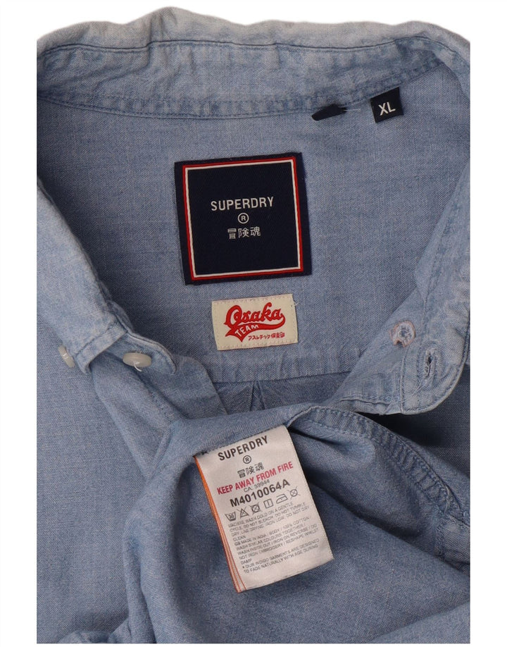 Superdry muška košulja XL plavi pamuk