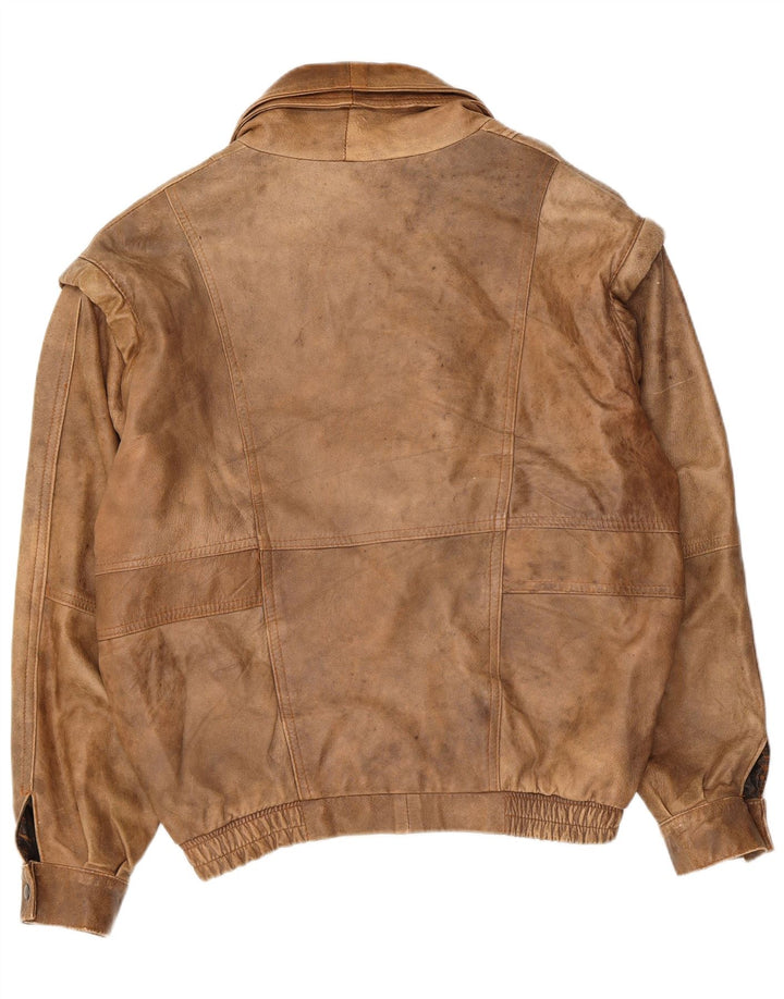 Vintage muška kožna jakna UK 40 Large Beige