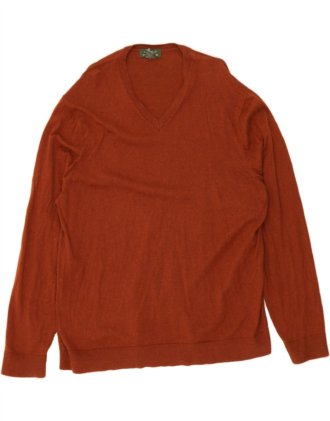 EDDIE BAUER Mens V-Neck Jumper Sweater 2XL Brown Vintage Eddie Bauer and Second-Hand Eddie Bauer from Messina Hembry 