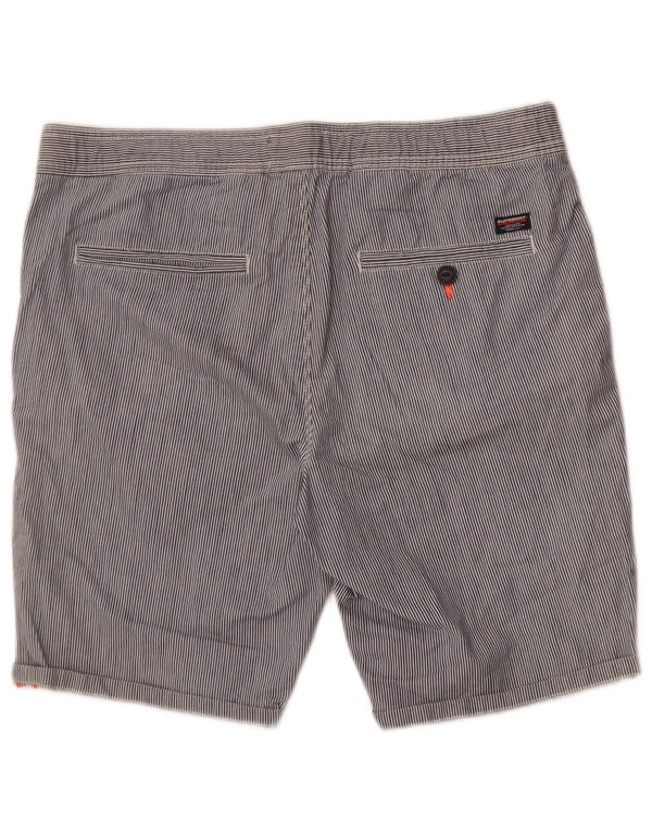 Superdry muške chino kratke hlače Large W36, pamuk s plavim prugama