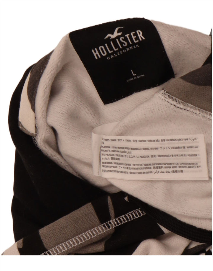 HOLLISTER Muška majica s kapuljačom Veliki sivi kamuflažni pamuk