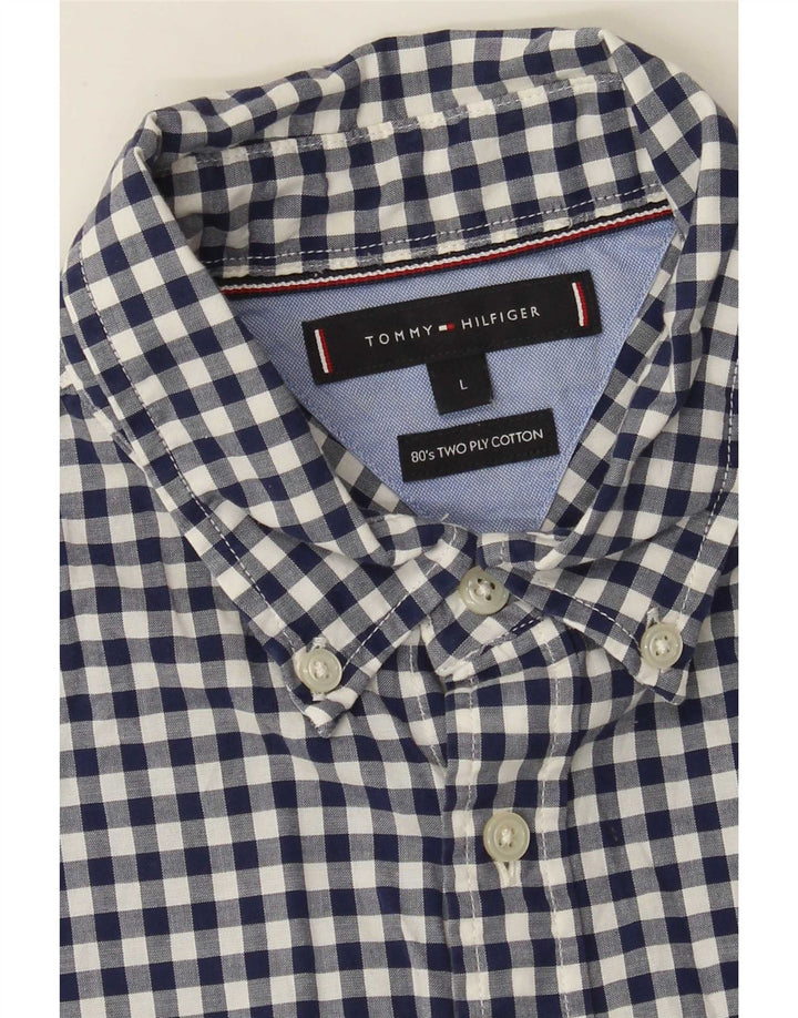 Tommy Hilfiger velika muška košulja od tamnoplavog gingham pamuka