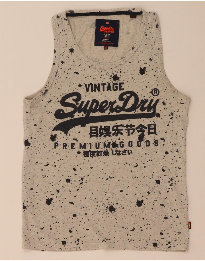 Superdry muški gornji dio prsluka s grafikama, mali sivi točkasti pamuk