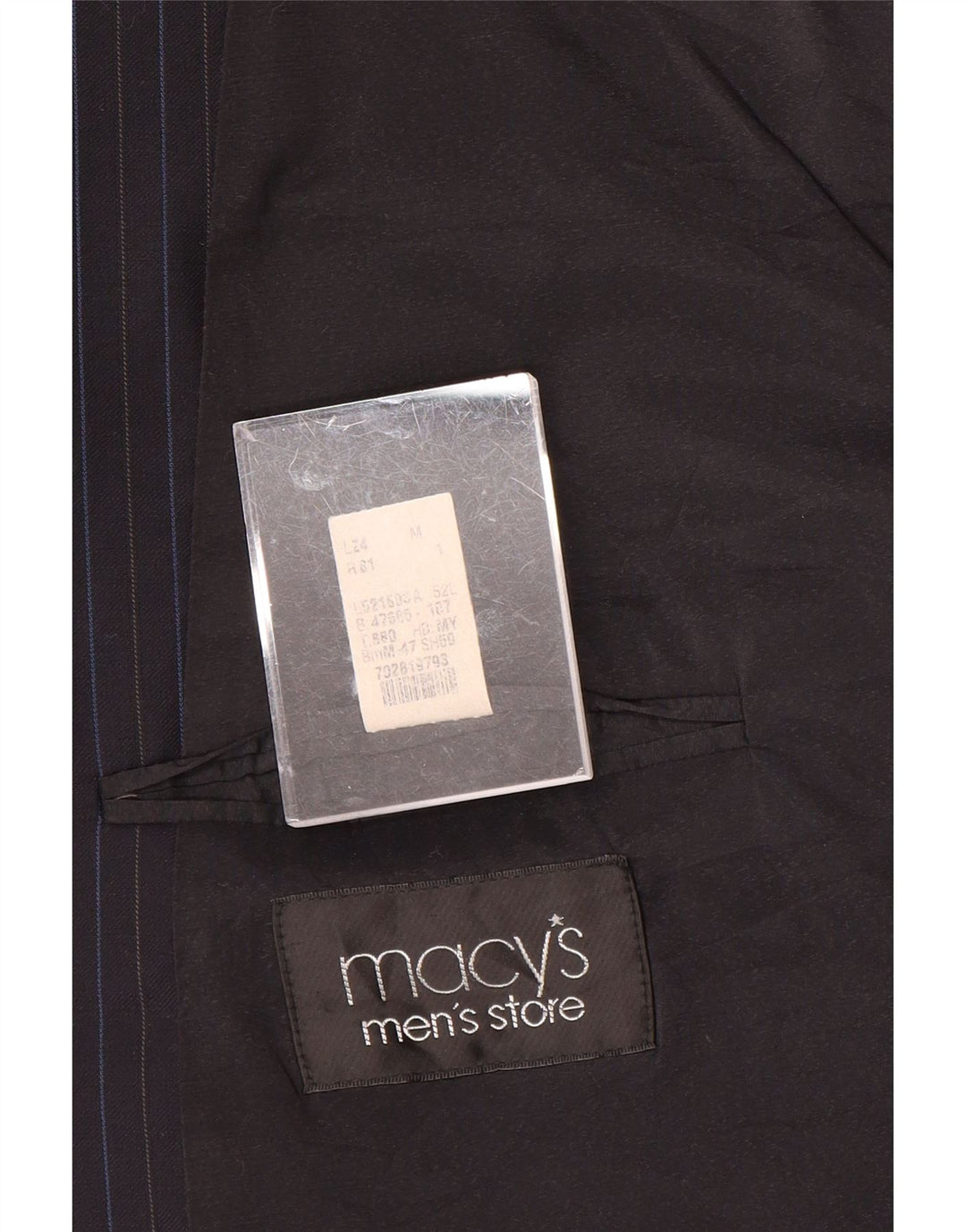 RALPH LAUREN Muška jakna sa 2 gumba IT 52 XL Mornarsko plava vunena prugasta