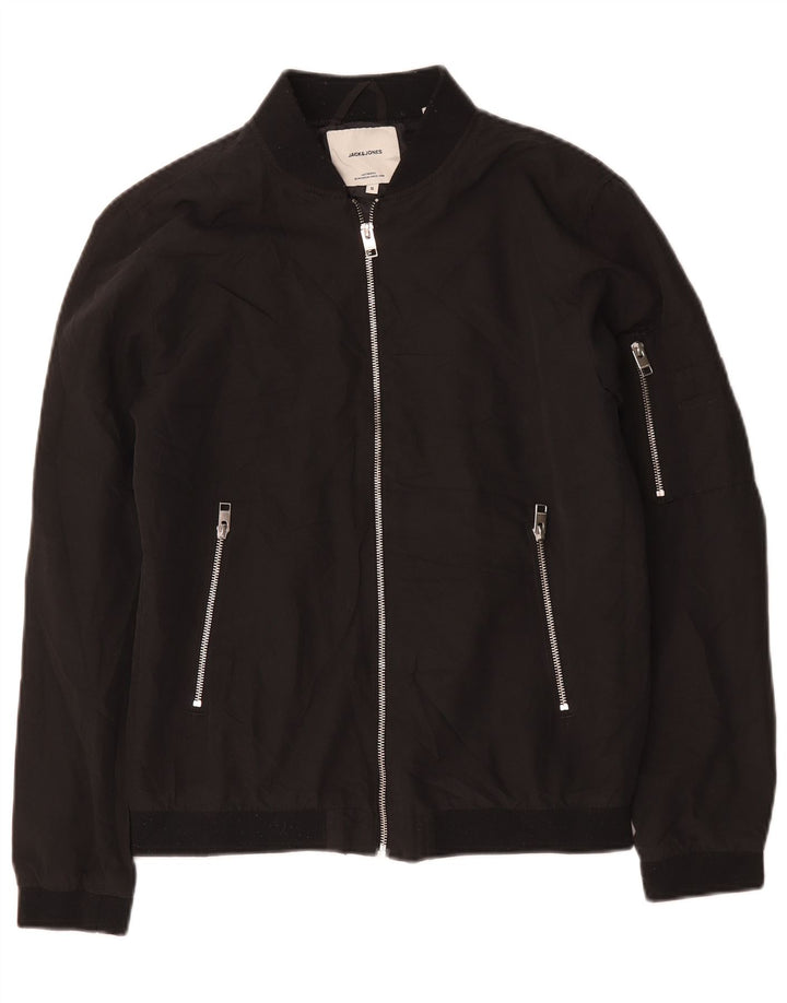Jack & Jones muška bomber jakna UK 36 mali crni poliester