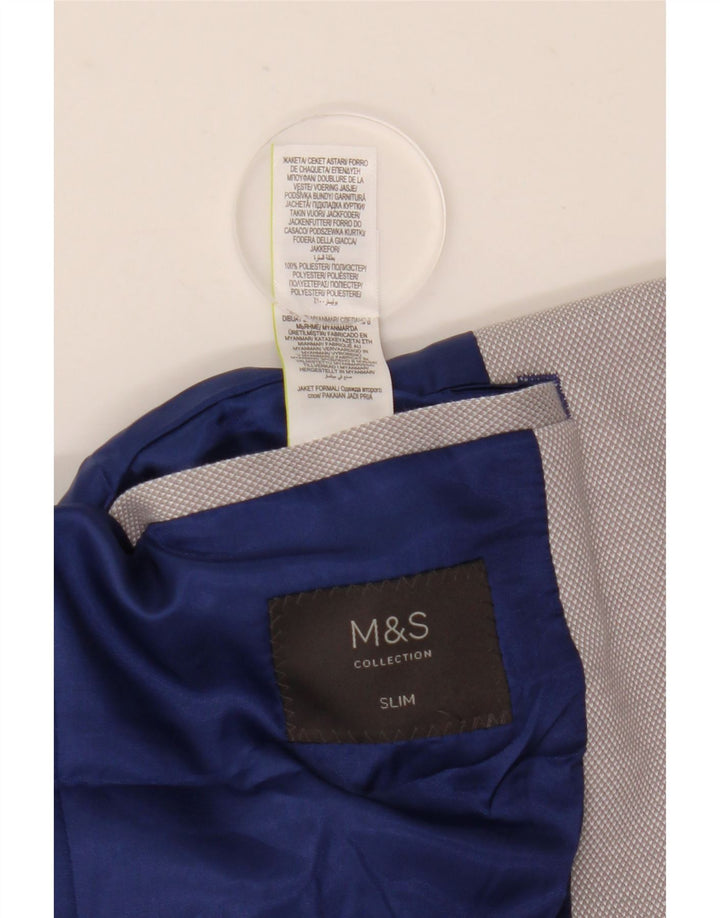 Marks & Spencer muška uska jakna sa 2 gumba UK 40 veliki sivi poliester
