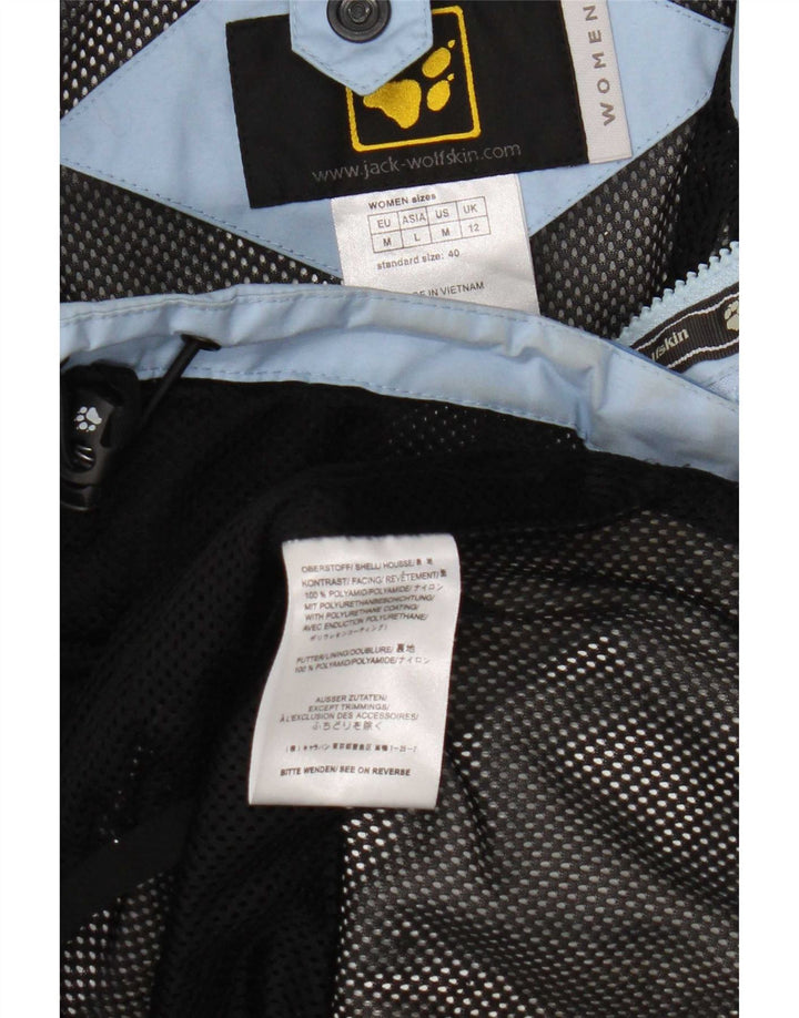 Jack Wolfskin ženska kišna jakna s kapuljačom UK 12 Srednje plavi poliamid