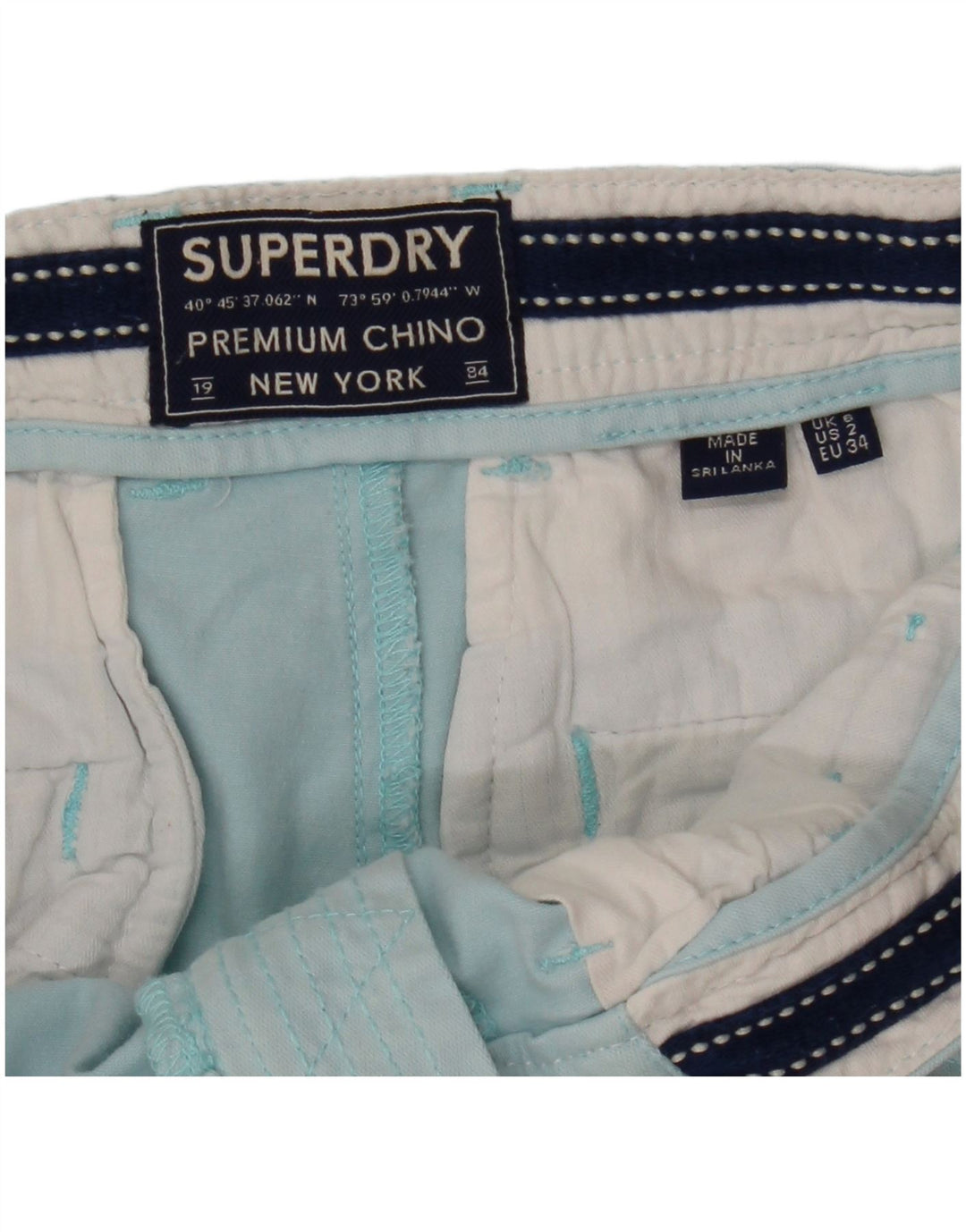 SUPERDRY ženske chino kratke hlače UK 6 XS W25 plave