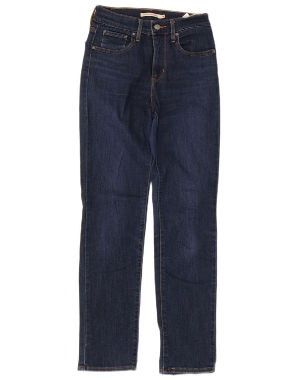 Levi's ženske ravne traperice visokog struka 724 W24 L28 tamnoplavi pamuk