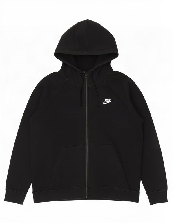 Nike muški pulover s kapuljačom s patentnim zatvaračem XL, crni pamuk