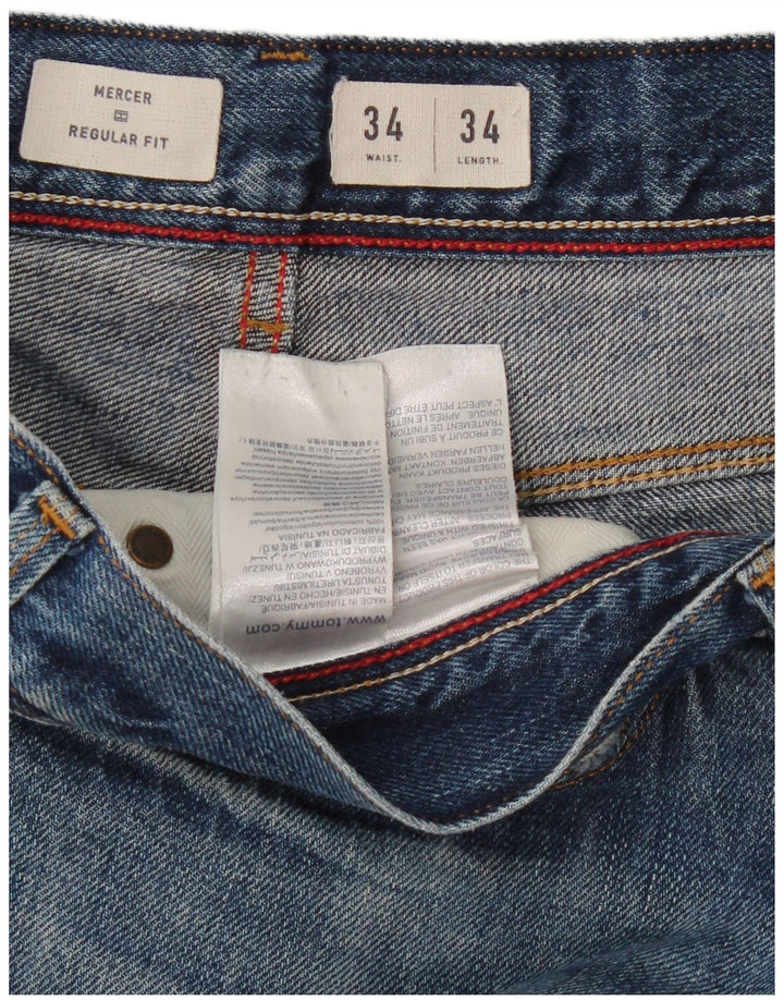 TOMMY HILFIGER Muške ravne traperice Mercer Regular Fit W34 L34 Plavi pamuk