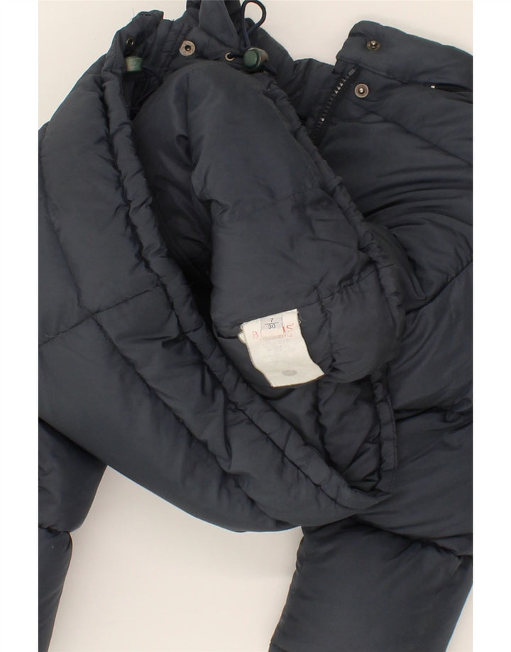 BRUMS Girls Padded Jacket 7-8 Years Navy Blue Vintage Brums and Second-Hand Brums from Messina Hembry 