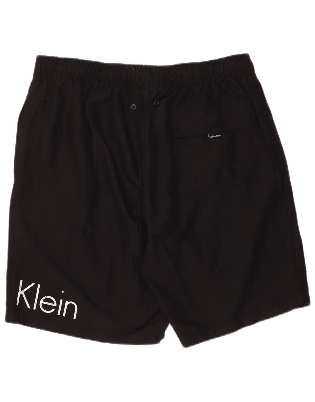 CALVIN KLEIN Muške kratke hlače za kupanje s grafičkim motivima, veliki crni poliester