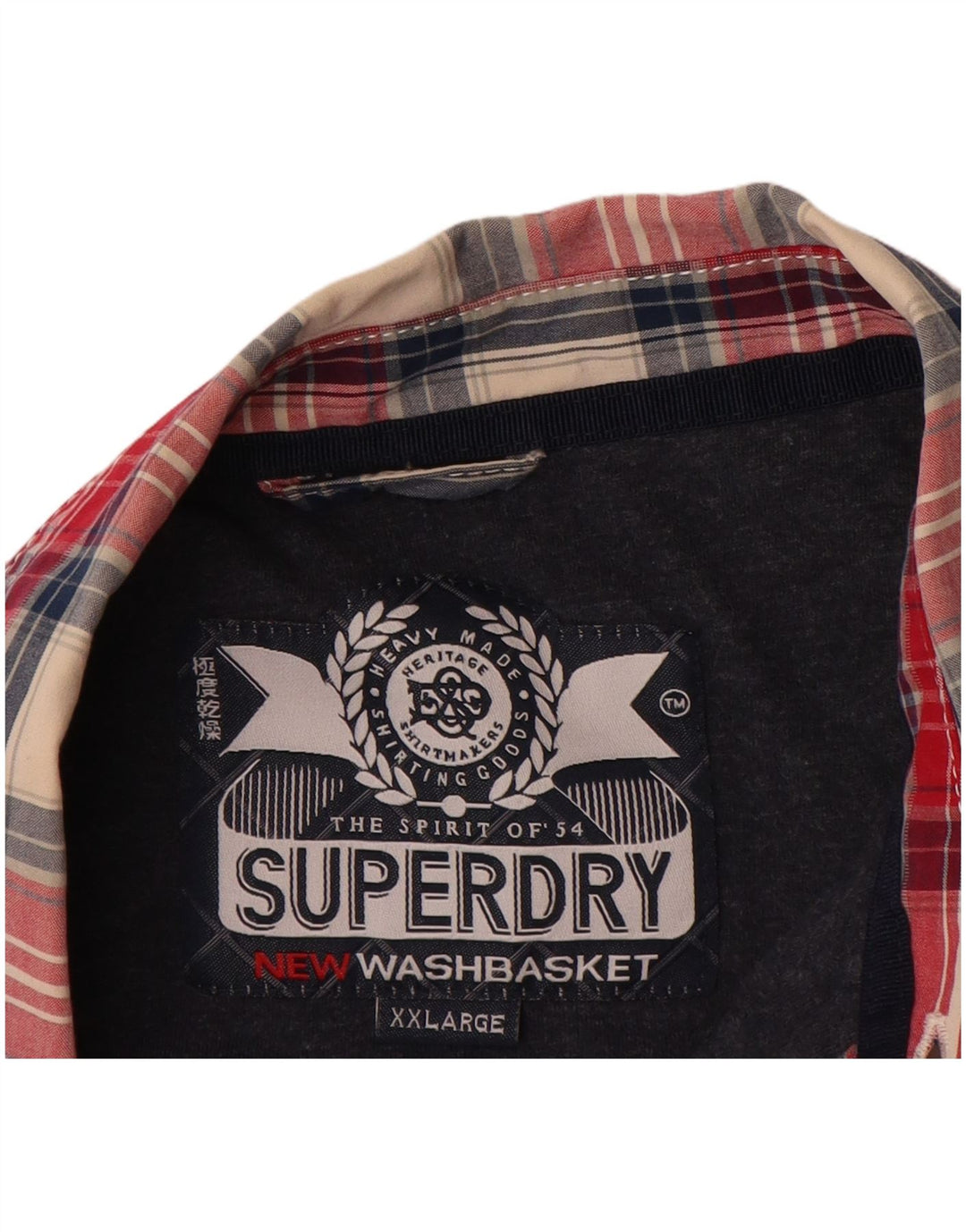 SUPERDRY muška košulja 2XL crveni karirani pamuk