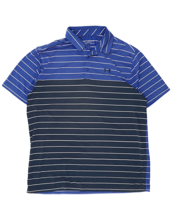 Under Armour muška polo majica Heat Gear 2XL tamnoplavi poliester na pruge