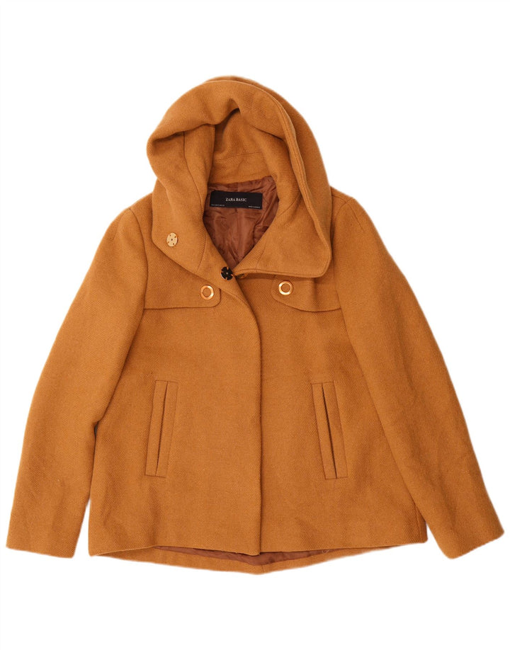 Zara ženska bomber jakna s kapuljačom UK 10 Small Brown Poliester