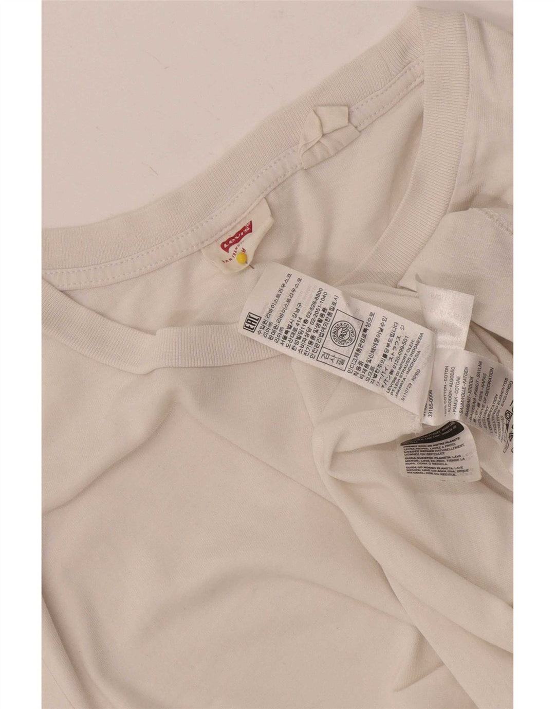 Levi's ženska majica kratkih rukava UK 12 Srednje bijeli pamuk