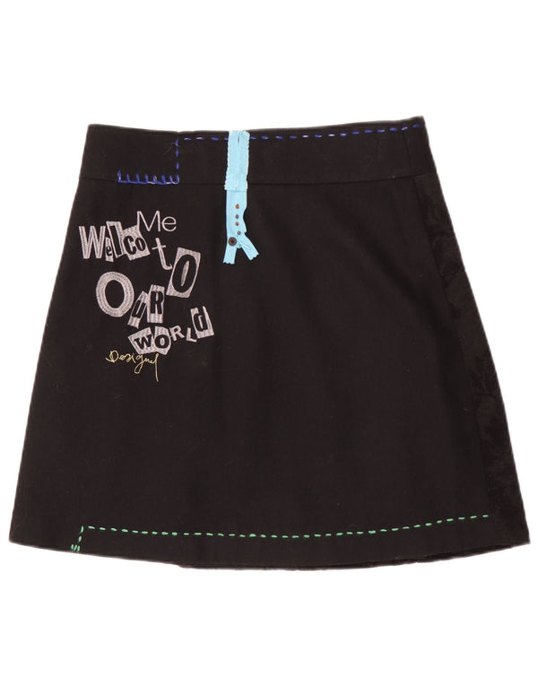 Desigual ženska grafička suknja A-kroja EU 38 Srednja W30 crna cvjetna