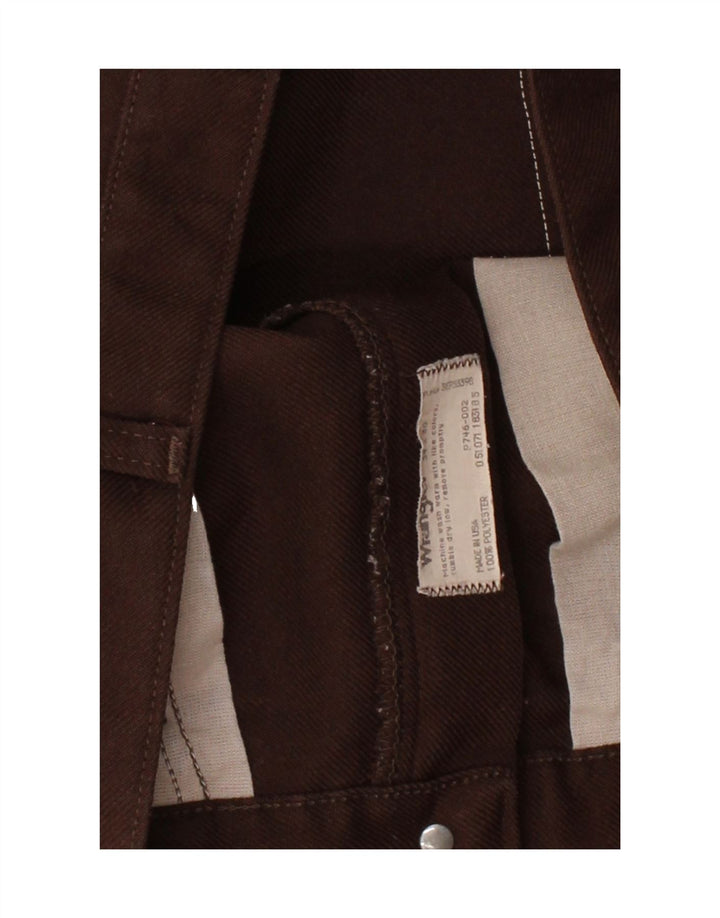 WRANGLER Mens Straight Casual Trousers W34 L26 Brown Polyester Vintage Wrangler and Second-Hand Wrangler from Messina Hembry 