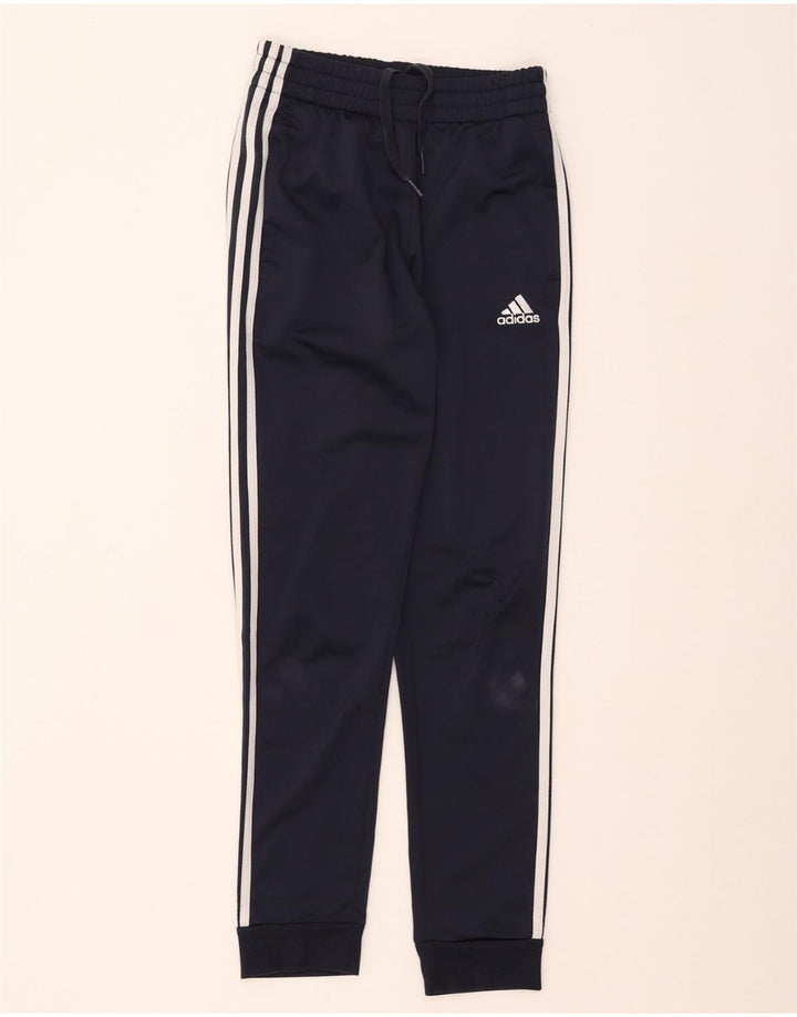 Adidas Womens Tracksuit Trousers Joggers XS Navy Blue Polyester
