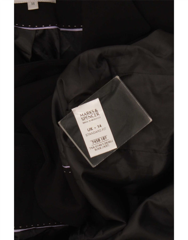 Marks & Spencer ženska kratka jakna s jednim gumbom UK 14 srednje crna