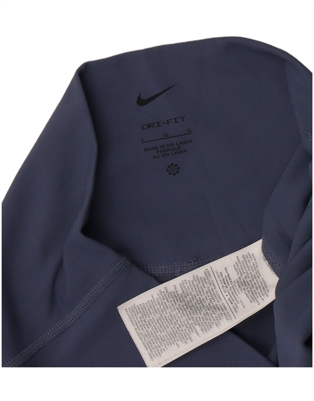 Nike Ženske Dri Fit Leggings UK 14 Large Navy Blue Poliester