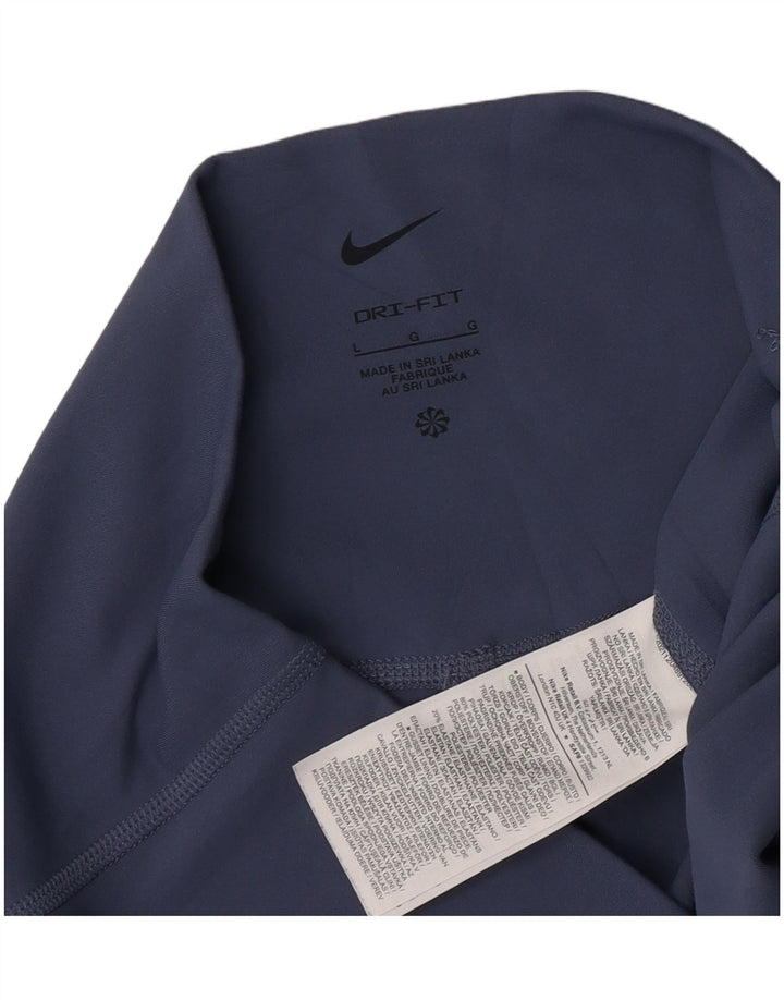 Nike Ženske Dri Fit Leggings UK 14 Large Navy Blue Poliester