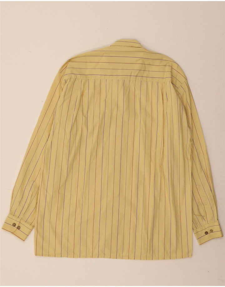 HATICO Mens Shirt Large Yellow Pinstripe